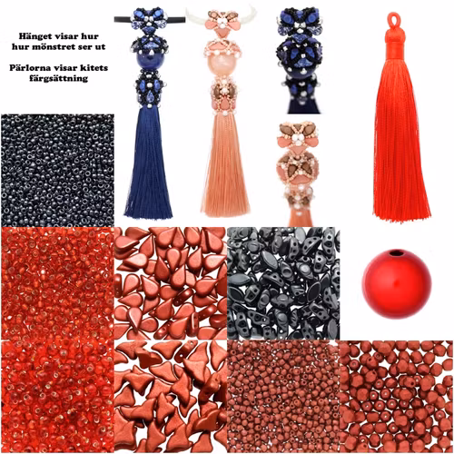 Röd Helamovo Tofs Kit (EJ MÖNSTER ENDAST PÄRLOR)