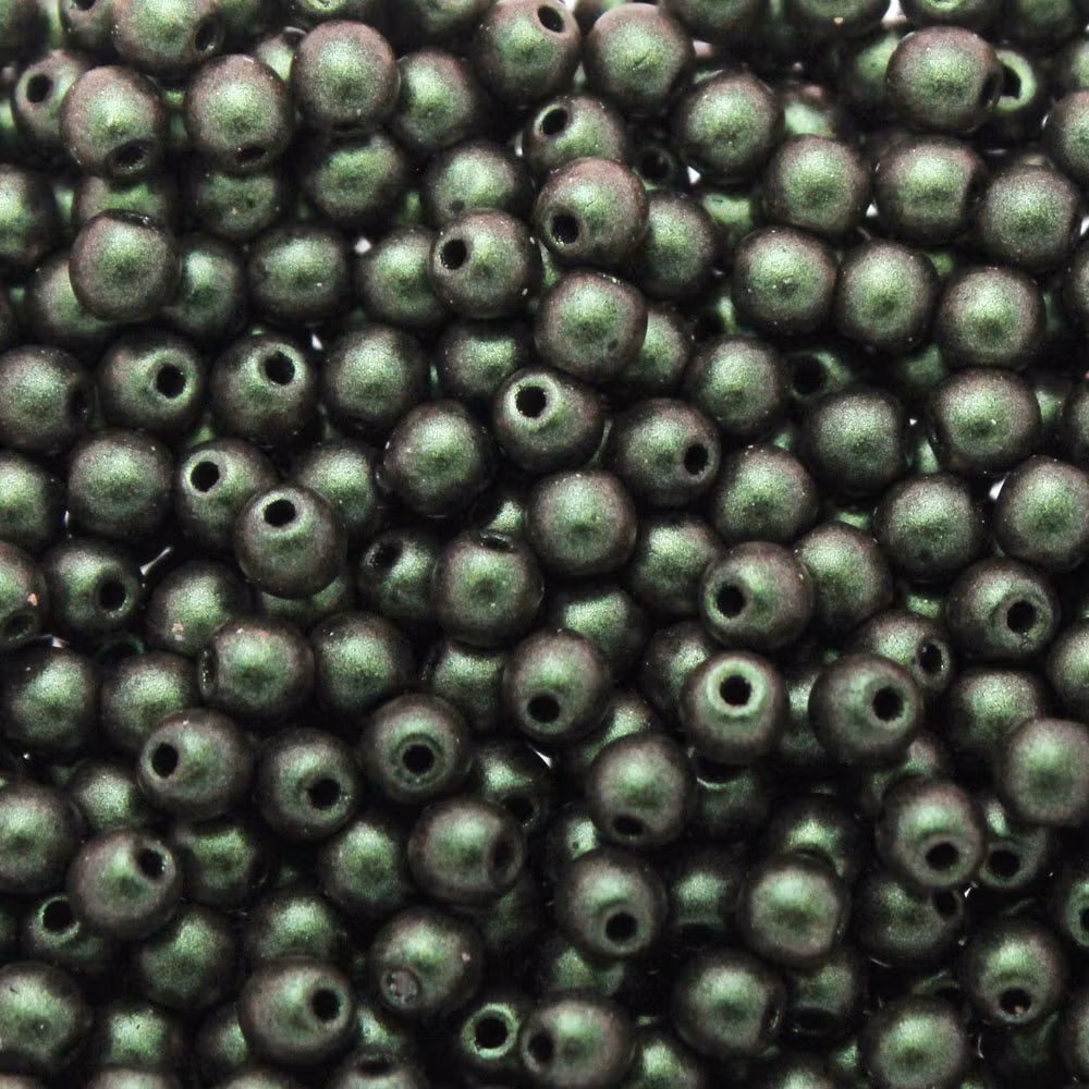 Polychrome Olive Mauve Runda/Druks 4mm 100st