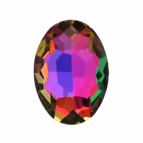 Dark Rainbow A Kvalitet Kinesisk Strass Oval 8x6mm 4st