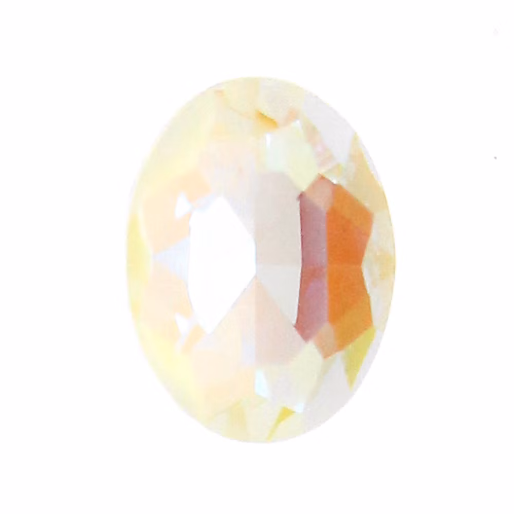 White Fluorescense AB A Kvalitet Kinesisk Strass Oval 8x6mm 4st