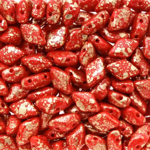 Opaque Red Gold Splash Gemduo 10g