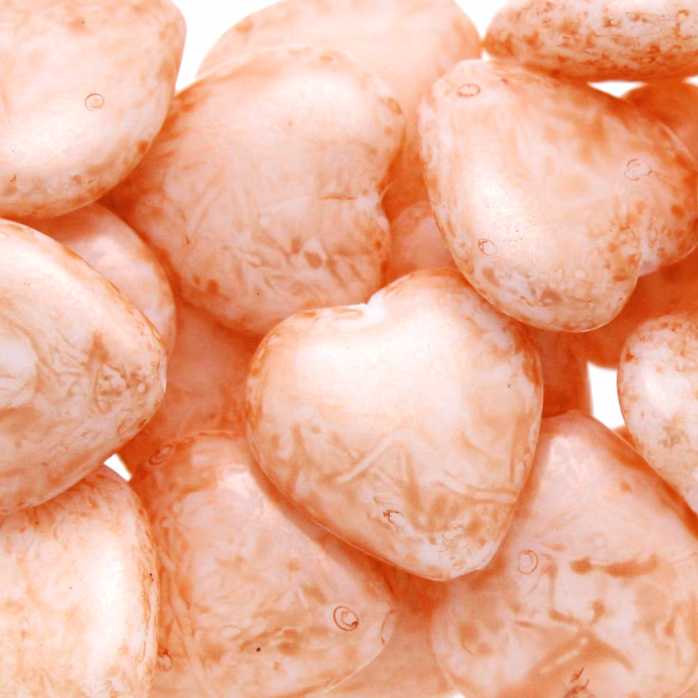 Mishmash Peach Heart 15x16mm 1st