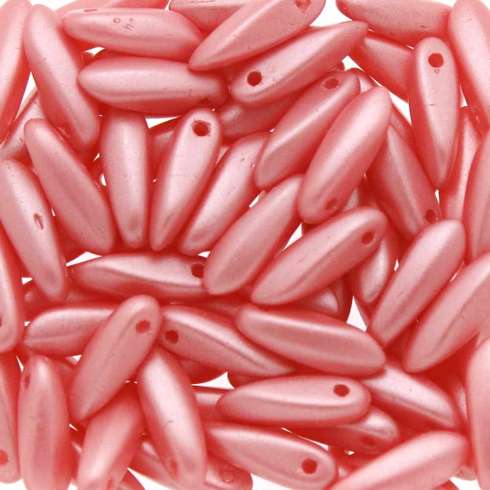 Alabaster Pastel Coral Rose Daggers 3x11mm 5g