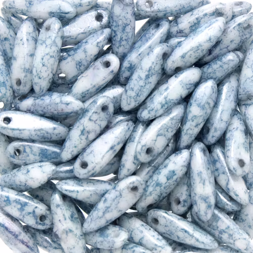 Opaque White Teracota Blue Daggers 3x11mm 5g