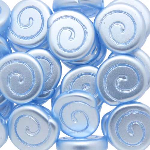 Alabaster Pastel Light Sapphire Snails 2st