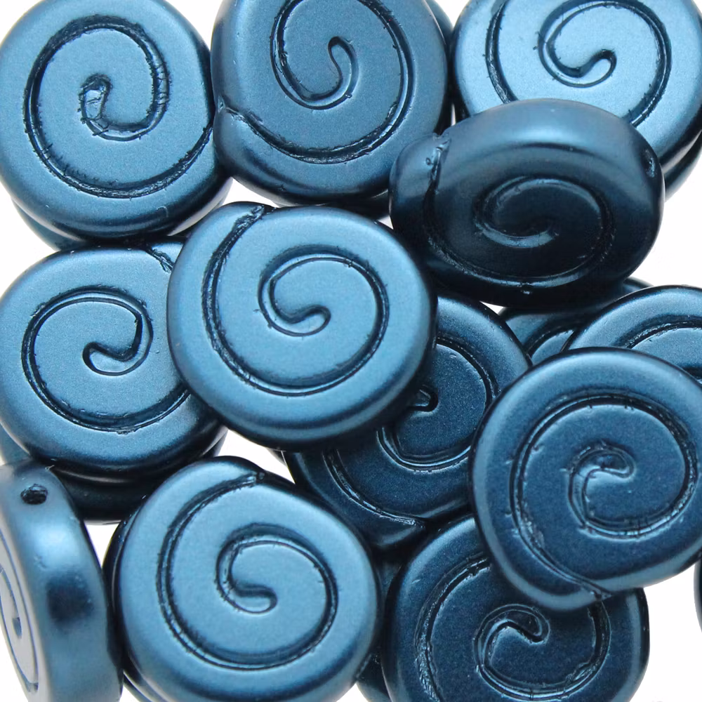 Alabaster Pastel Petrol Snails 2st