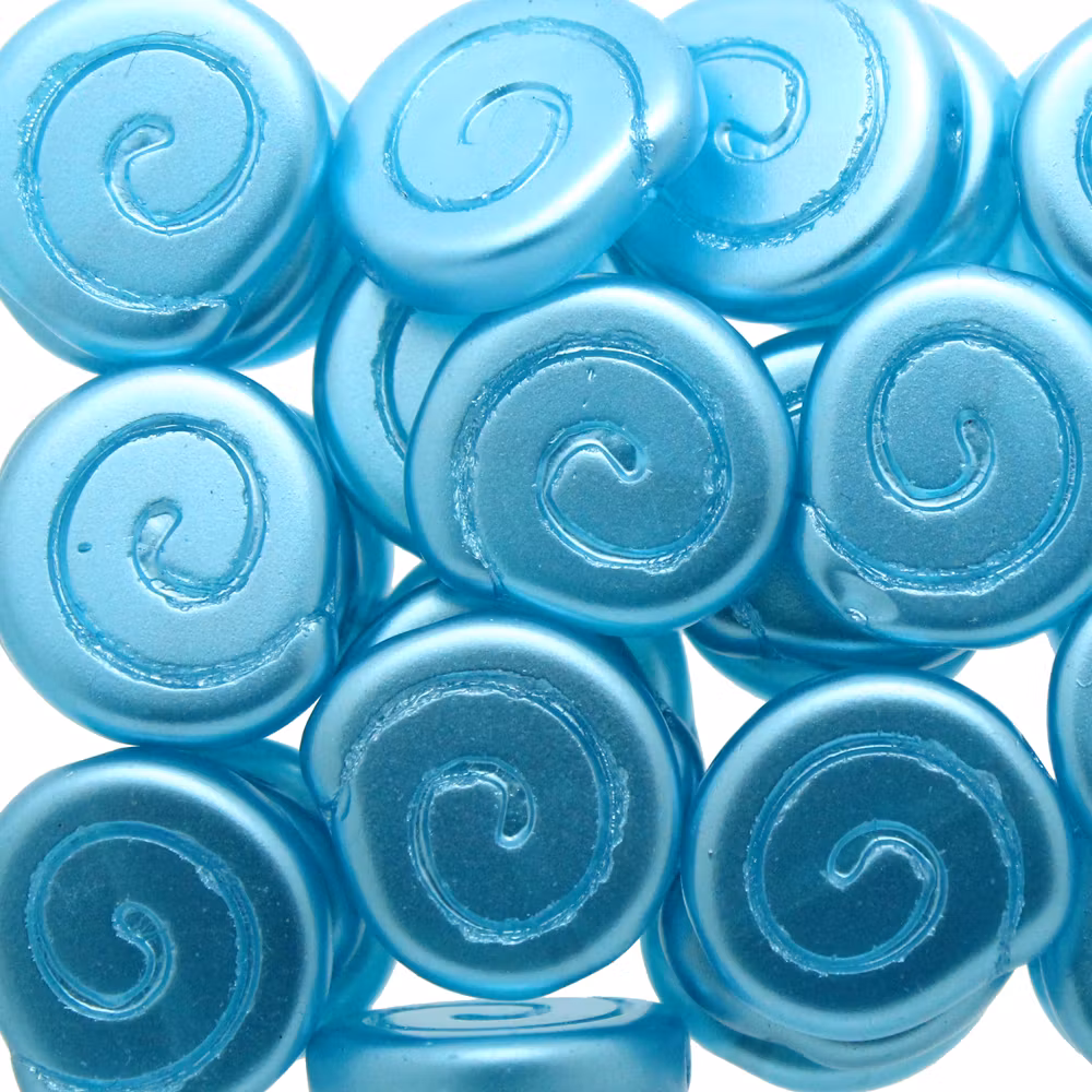 Alabaster Pastel Aqua Snails 2st
