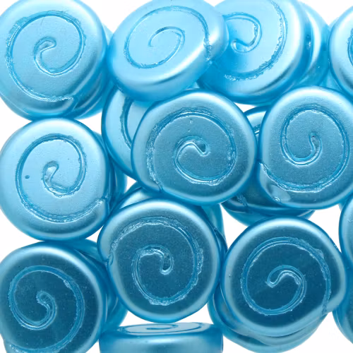 Alabaster Pastel Aqua Snails 2st
