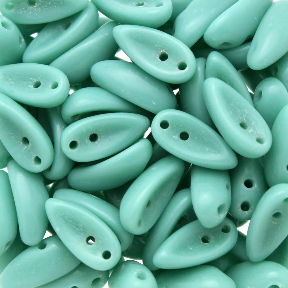 Opaque Green Turquoise Chilli Beads 10g