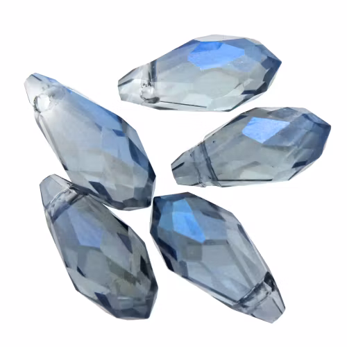 Crystal Dark Blue Luster Droppe Glas 12x6mm 1st