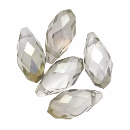 Crystal Gold Luster Droppe Glas 12x6mm 1st
