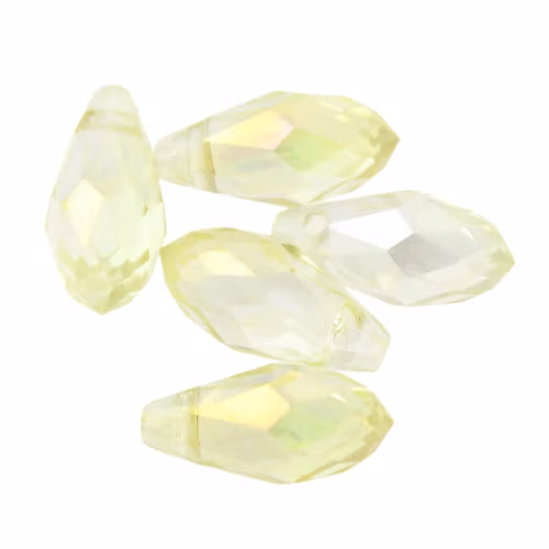 Crystal Jonquil Luster AB Droppe Glas 12x6mm 1st
