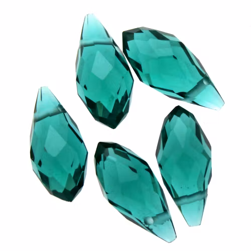Emerald Green Droppe Glas 12x6mm 1st