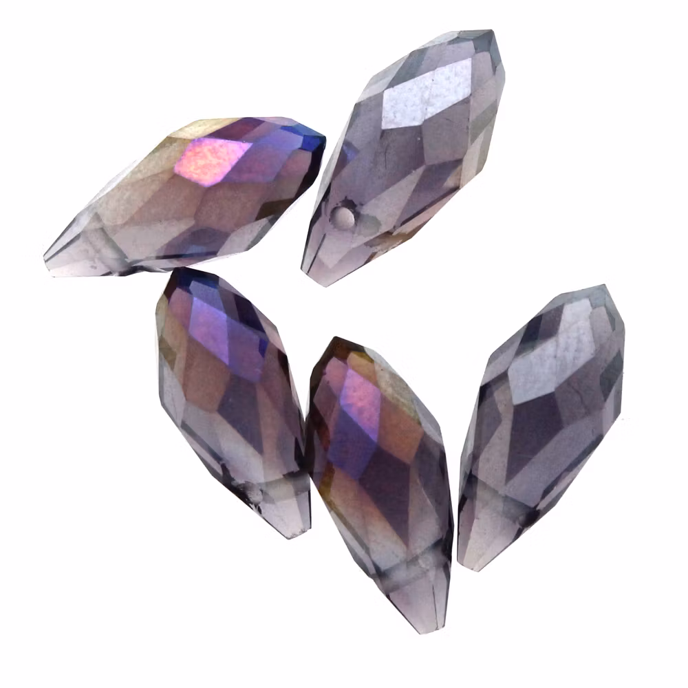 Purple AB Droppe Glas 12x6mm 1st