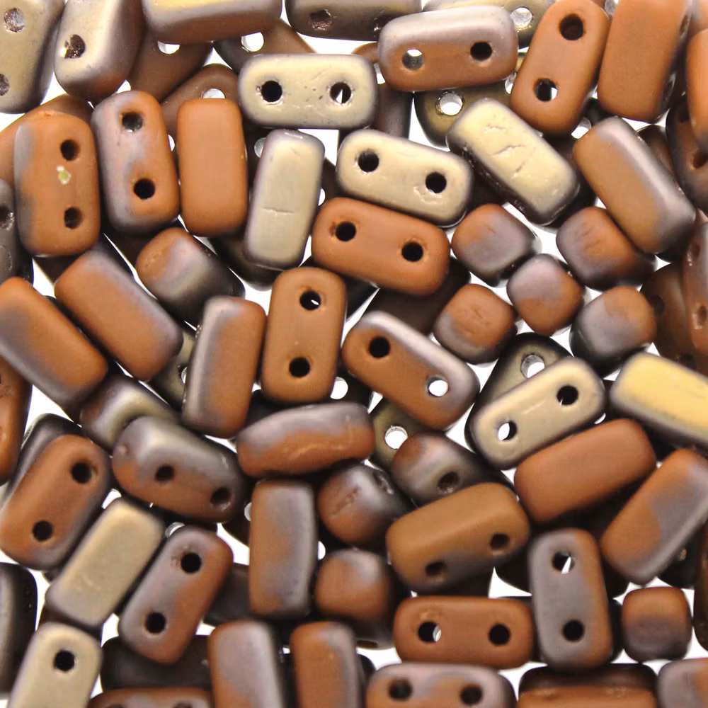 Opaque Umber Capri Gold Matted Bricks 5g