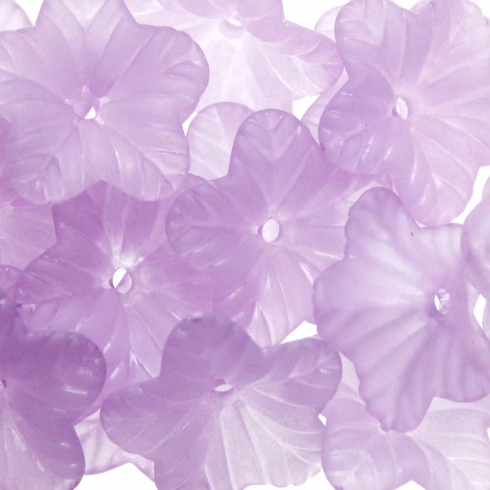 Violet Frost Blomma Akrylpärla 5-bladig 18mm 1st