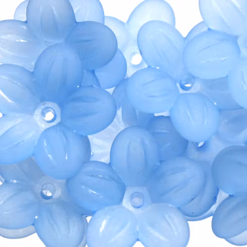 Sapphire Frost Blomma Akrylpärla 5-bladig 20mm 1st