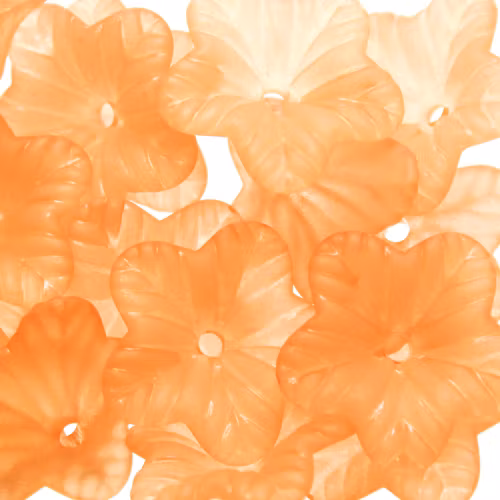 Orange Frost Blomma Akrylpärla 5-bladig 18mm 1st
