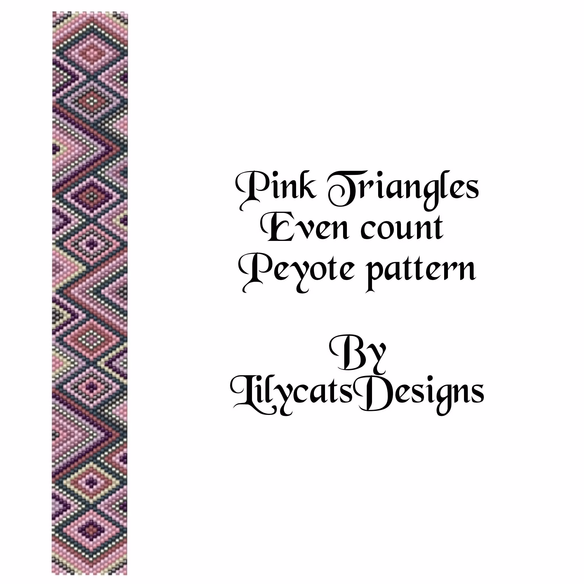 Pink Triangles Peyote Armband PDF