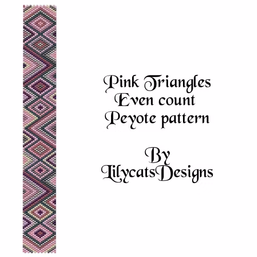 Pink Triangles Peyote Armband PDF