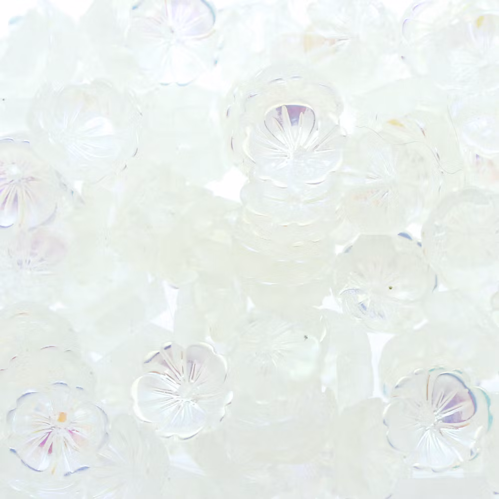 Crystal AB Blomma Resinpärla 5-bladig 8mm 10st