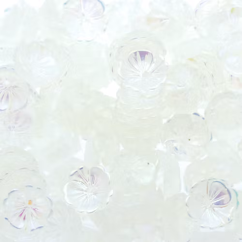 Crystal AB Blomma Resinpärla 5-bladig 8mm 10st
