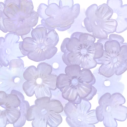 Violet AB Blomma Akrylpärla 5-bladig 10mm 10st