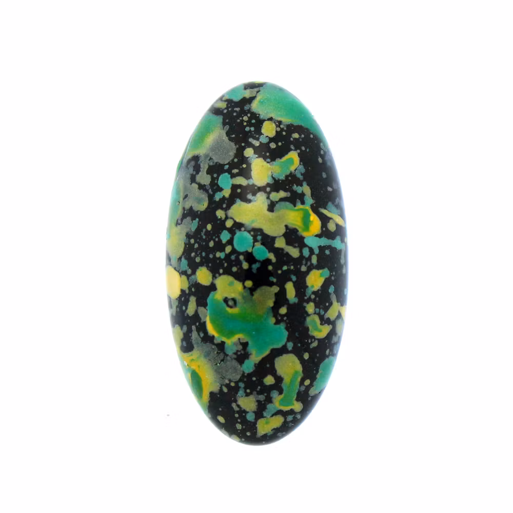 Enamel Green Yellow Athos Par Puca 20x10x6mm 1st