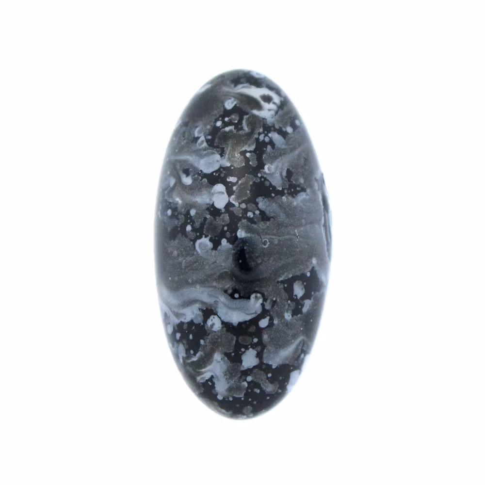 Enamel Grey Silver Athos Par Puca 20x10x6mm 1st