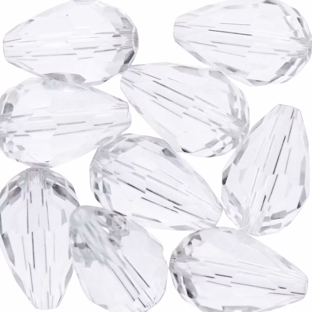 Crystal Droppe Glas 15x10mm 1st
