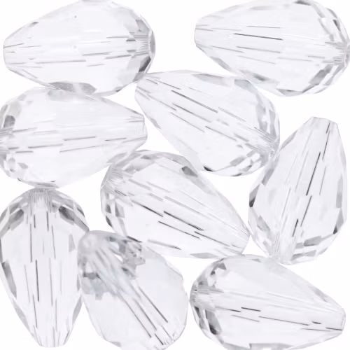 Crystal Droppe Glas 15x10mm 1st
