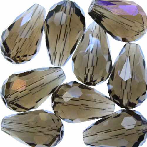 Smoked Topaz AB Droppe Glas 15x10mm 1st