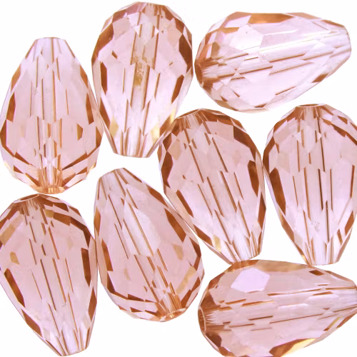 Peach Droppe Glas 15x10mm 1st