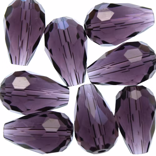 Purple Droppe Glas 15x10mm 1st