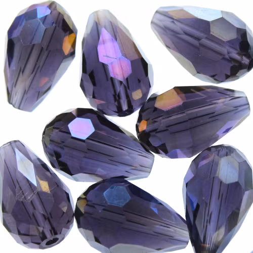 Purple AB Droppe Glas 15x10mm 1st