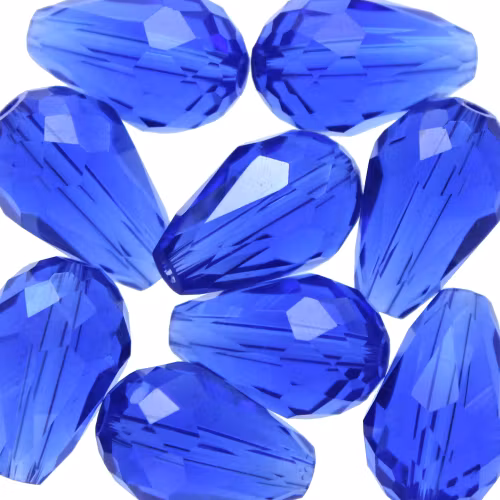 Sapphire Luster Droppe Glas 15x10mm 1st