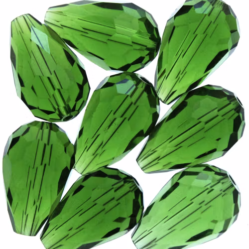 Green Droppe Glas 15x10mm 1st