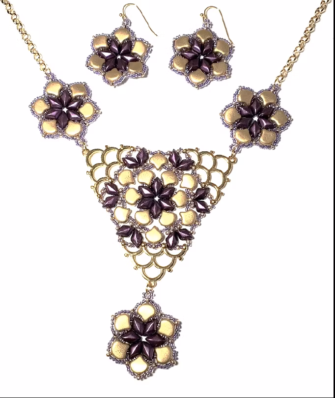 Tri-Flora Halsband Örhängen PDF