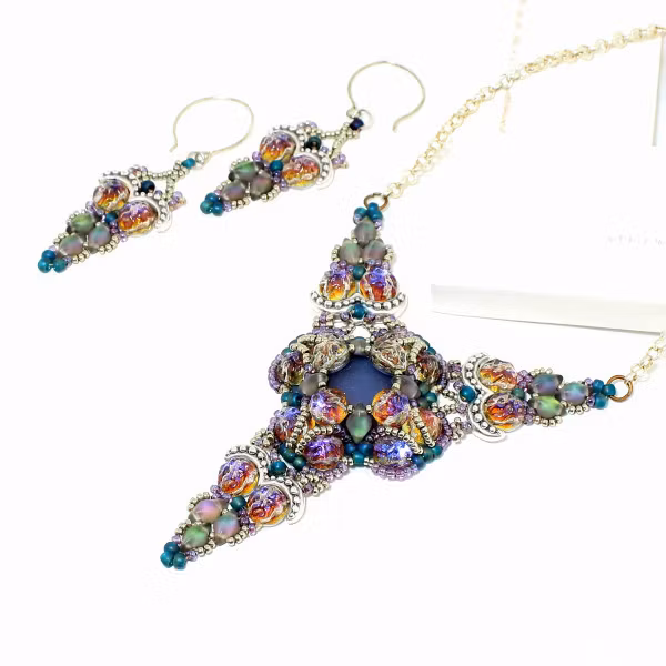 Ziggurat Halsband och Örhängen PDF 1pkt Baroque/Gemduo
