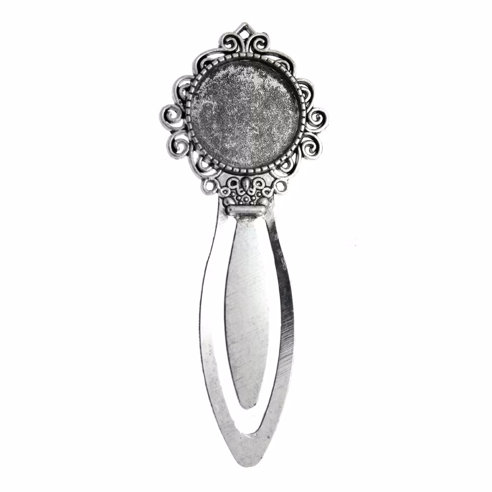 Silverfärgat Bokmärke till 20mm Cabochon 1st