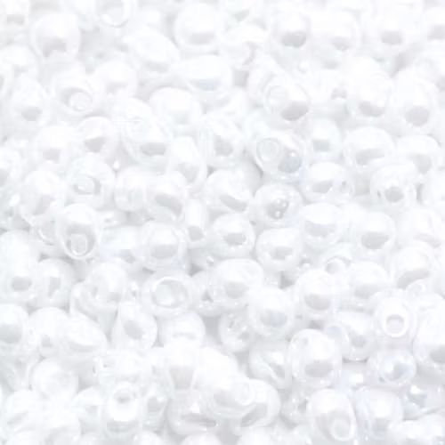 White Pearl Luster DP-0420 Miyuki Drops 3,4mm 10g