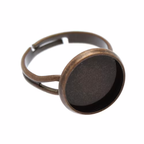 Kopparfärgad Ringstomme till 12mm Cabochon 1st