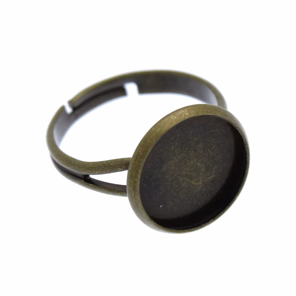 Bronsfärgad Ringstomme till 12mm Cabochon 1st