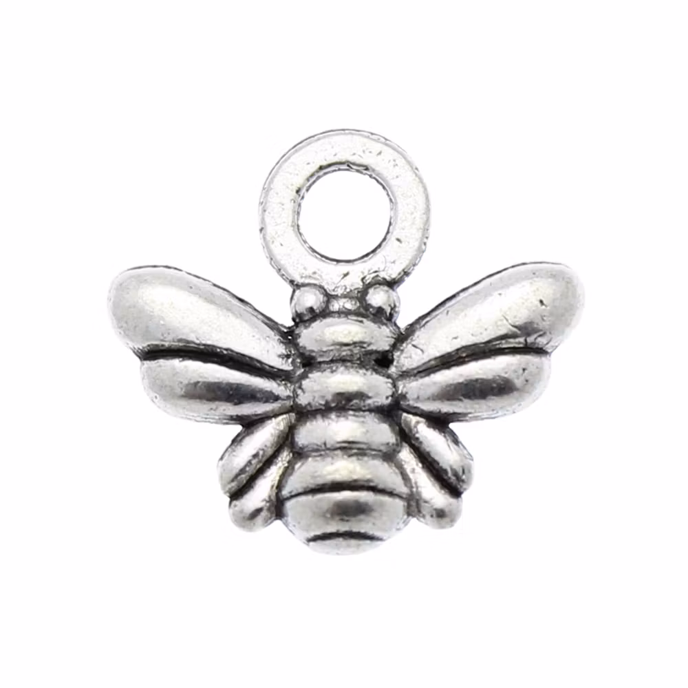 Mörkt Silverfärgad Berlock Bi 10x11mm 1st
