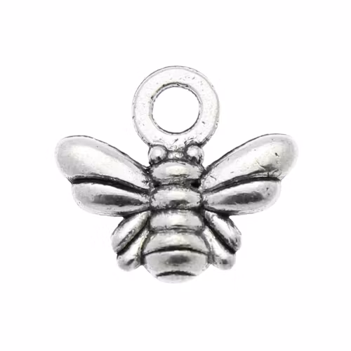 Mörkt Silverfärgad Berlock Bi 10x11mm 1st