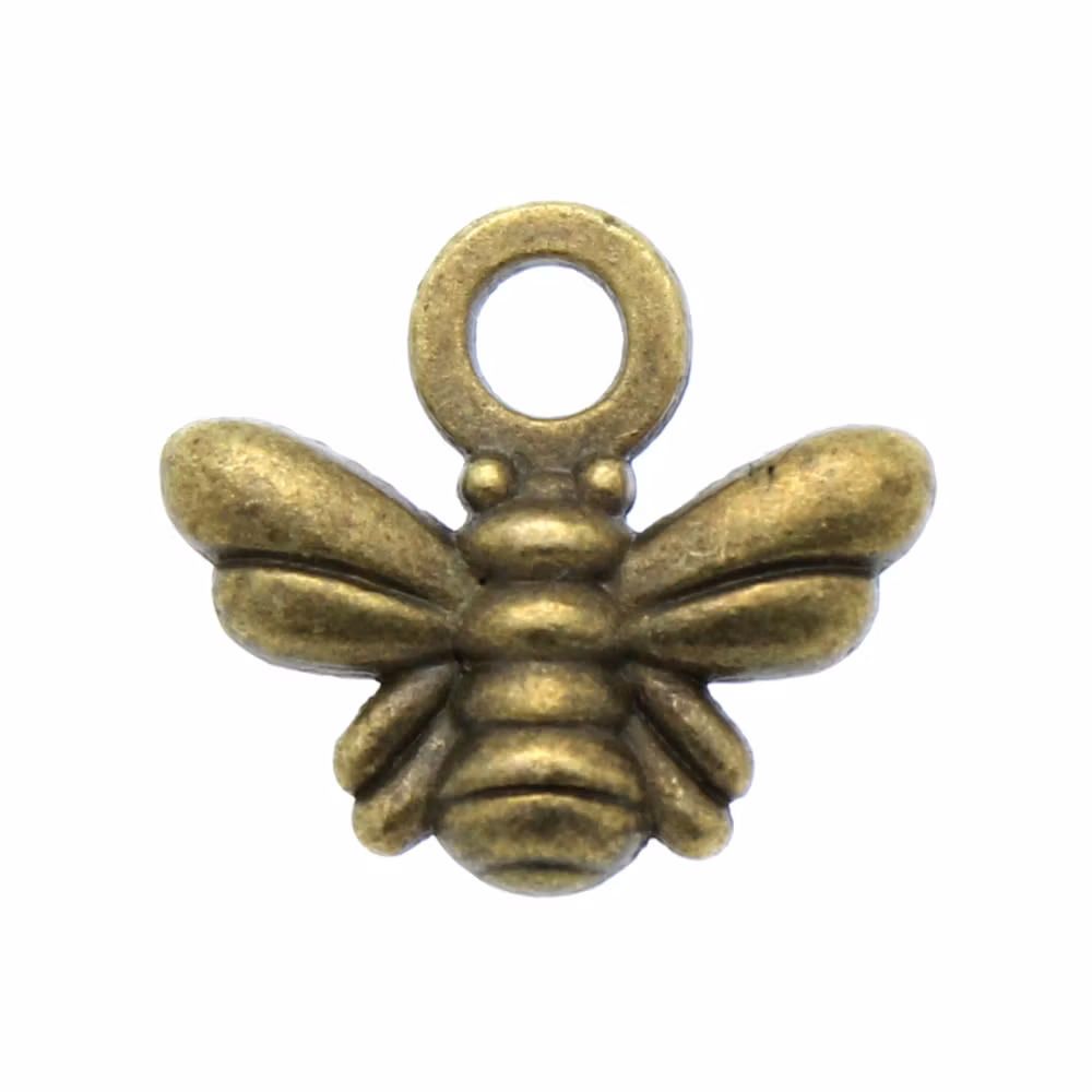 Bronsfärgad Berlock Bi 10x11mm 1st