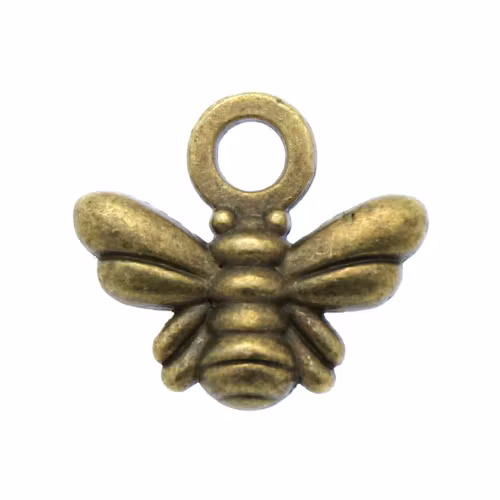 Bronsfärgad Berlock Bi 10x11mm 1st