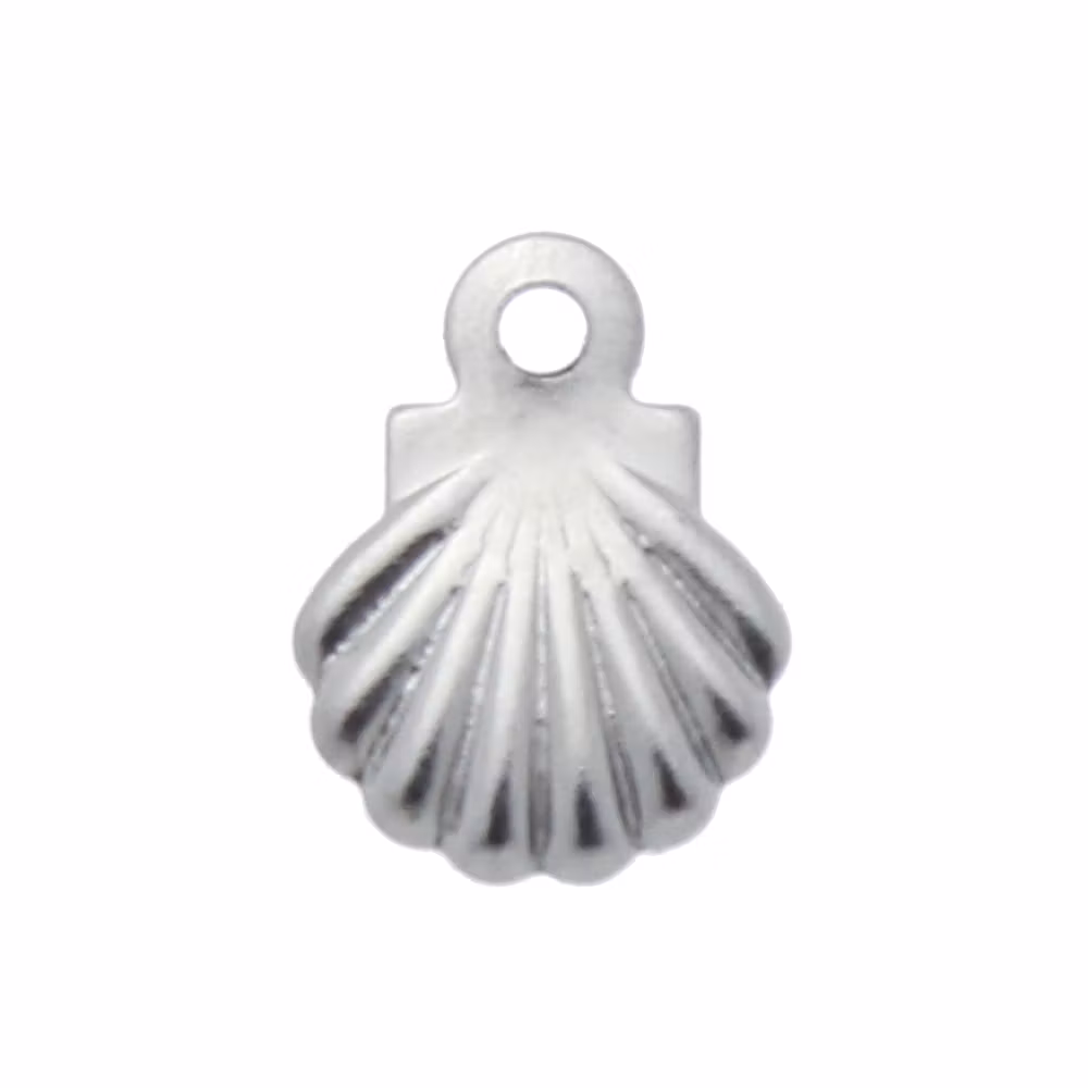 Mörkt Silverfärgad 304 Rostfritt Stål Berlock Snäcka 7,5x5,5mm 5st