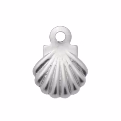 Mörkt Silverfärgad 304 Rostfritt Stål Berlock Snäcka 7,5x5,5mm 5st