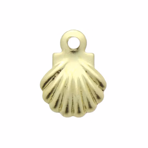 Guldpläterad 18K 304 Rostfritt Stål Berlock Snäcka 7,5x5,5mm 5st